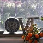This window is in our kitchen, overlooking the driveway, and an assurance that all food in our home is prepared with love.